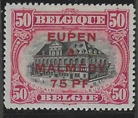 INV-31859itExt_3ad1816d-2efc-44b5-9270-269a62d03498 Germany Occupation Eupen Malmedy Scott 1N23var Mi6C Mint Hinged Perf 14 ¾ x 15 - signed cv 100 = $110