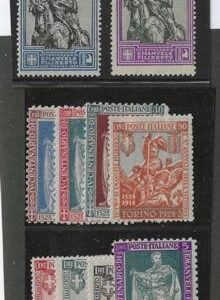 Italy 201-10  F-VF Mint LH! cv $215