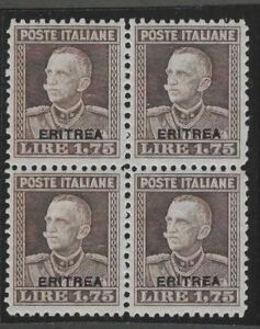 Eritrea 107A  F-VF Mint NH block cv $240 stamp