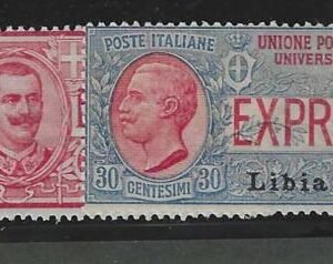 Libya E1-2  F Mint NH cv NG $217.50