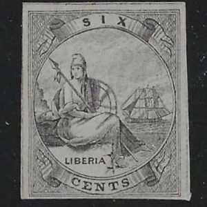 Liberia CT4B6  F-VF Trial Color Proof