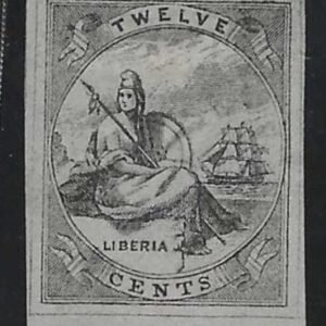 Liberia P5B Von Salesky  Proof in Black - Small thin, Rare!