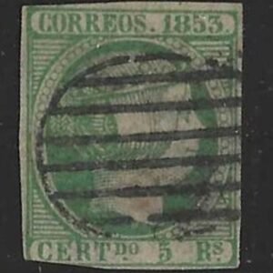 Spain 22  Used Faults Cert, 3 margin cv $130