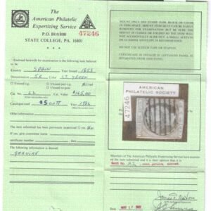 Spain 22  Used Faults Cert, 3 margin cv $130