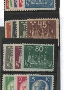 Sweden 197-211  Mint Hinged 210 small thin from hinge. No 212. cv $612
