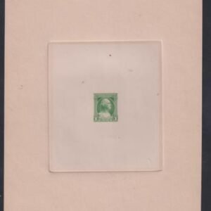 US Essays and Proofs #705P1a  1c Washington Bicentennial Die Proof of Wove Paper Proving Room Control Number 70094 on back. Believed fewer than 5 exist.  Cat Value: $1000