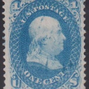 US Classics #63 Used VF light blue cancel Cat Value: $45