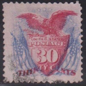 US 1869 Pictorials #121 Used F - VF Rich color - barely Cancelled Cat Value: $450