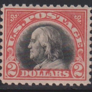 US Washington - Franklin #523 NH F - VF $2 orange red & black, Perf II Cat Value: $1175