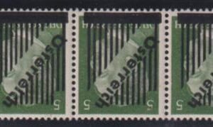 Austria #399 ANK668 I Mint NH VF Horiz. Strip of 3, pos 28-9 are the scarce 13 lines, pos 30 14 lines The rest multiple from the sheet Cat Value: $1000/E920