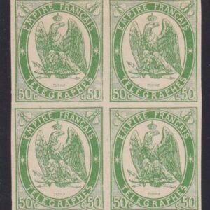 France Telegraph #YV2 Mint VF NG Signed Calves & others Cat Value: $4400/4000