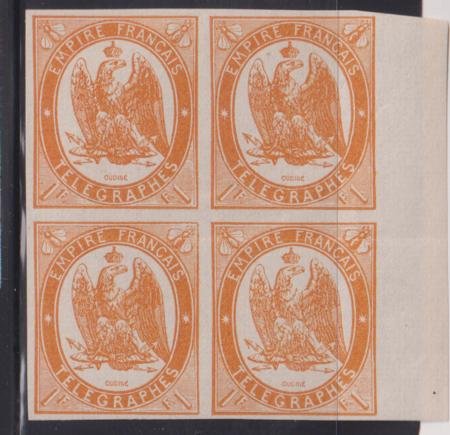 INV-32049itExt_3107d0cb-3fb7-4be6-ba24-28338a608e5b France Telegraph #YV3 Mint VF NG Signed Calves & others Cat Value: $8250/7500