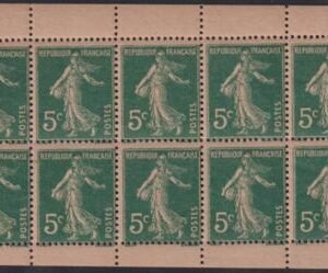 France #YV137k NH F GC Paper Booklet pane Cat Value: $220/E200.00