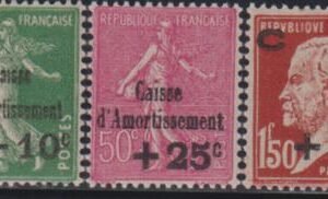 France #B31-33 LH F Yv 249-51107=$117 Cat Value: $108/107.00