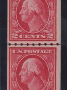 US Washington - Franklin #411 LH F - VF Line Pair Cat Value: $55