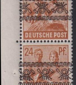 Germany Sc 608 var #Mi44INka NH VF Signed Sschegel, 1 Overprint inverted 1 normal Cat Value: 80