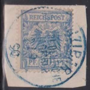 German East Africa #MiVZ48a Used F Blue cancel Zanzabarasigned bohe & others Cat Value: 380