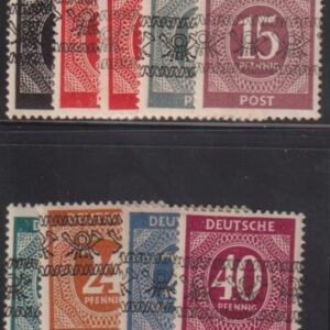 Germany #585A-593 LH VF Several signed GERTED EBEL GOECKS, etc. Cat Value: $185.05