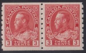 Canada #130b Pair NH VF die II Cat Value: $450