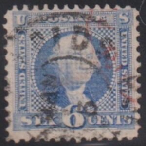 US 1869 Pictorials #115 Used F - VF Black & Red Cancels Cat Value: 225