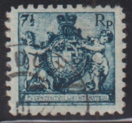 INV-32221itExt Liechtenstein #58a Zum 49a Used F - VF Perf 9 1/2 Signed Rupp 23 Sc Cat Value: $1050 SF1500