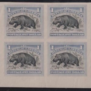 Liberia #47 var Mint Hinged  Bottom Margin Imperf block