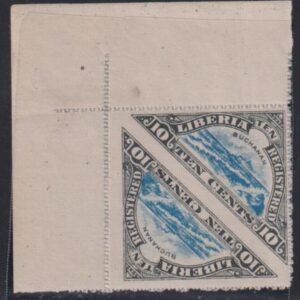 Liberia #F15 Mint Hinged  Corner Pair Imperf Between Ship