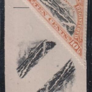 Liberia #F19 Mint Hinged XF Plate Print pair in Black with Normal for comparison