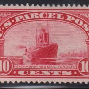 US Parcel Post #Q6 Hinged Mint XF Cat Value: $72.50 as 90