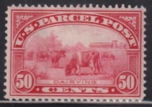 US Parcel Post #Q10 Hinged Mint XF Cat Value: $400 as 90