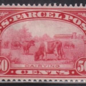 US Parcel Post #Q10 Hinged Mint XF Cat Value: $400 as 90