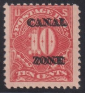 US Possessions - Canal Zone #J20c NH Mint F Clear Double Overprint, 1 sheet issued most are centered like this Cat Value: $450 as 900 NH