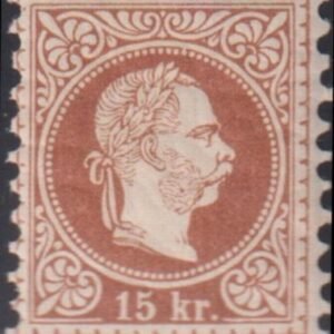 Austria #38f NH F - VF Fine print., perf 9 1/2,  Deep chestnut brown, Scarce! Cat Value: $42.50