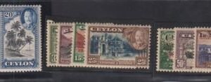 Ceylon #264-74 NH Mint F - VF SG 368-78 Cat Value: $220