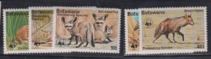 Botswana #182-6 NH Mint VF YV 334-8 E90 WWF Cat Value: $59.75