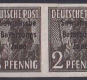 Germany #10N1 VF Mi182U pair imprf - signed on back plus Stolow cert Cat Value: $336 300