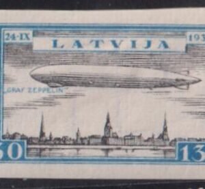 Latvia #CB23a Hinged Mint VF ,Zeppelin Cat Value: $50