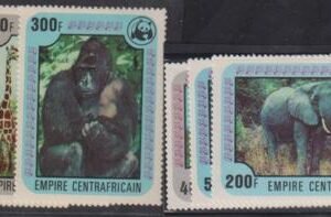 Central African Republic #323-8 NH Mint VF WWF Cat Value: $34.10