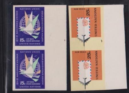 INV-32469itExt_e381d513-5a82-47b1-a947-17e3ac324824 U.N. #Gaines C11.1a-12.1a Mint XF Margin imperf pairs Cat Value: $Gaines 950