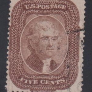 US Classics #29 Used F - VF Faint Diagonal crease UL Light cancel Crowe Cert Cat Value: $325