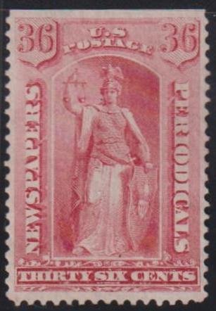 INV-32721itExt_9245be6e-abf3-49b2-b092-17ea666fa976 US Newspaper Stamps #PR18 Mint VF Top SE, No gum otherwise sound Cat Value: $400