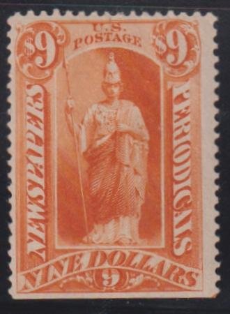 INV-32722itExt_e753c85b-5717-4ef0-843f-ec36f871f251 US Newspaper Stamps #PR74 Hinged Mint F - VF Se at bottom, ,otherwise sound Hinge remnant, rich color Cat Value: $800