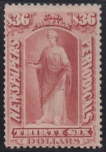 US Newspaper Stamps #PR77 Mint F Fresh OG, Reperfed Left Cat Value: $850