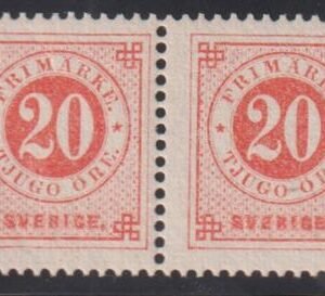 Sweden #33 LH Mint F - VF Exceptional pair Cat Value: $550
