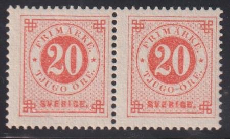 INV-32750itExt_08823280-9eb8-4c8a-b348-aa7585c5744d Sweden #33 LH Mint F - VF Exceptional pair Cat Value: $550