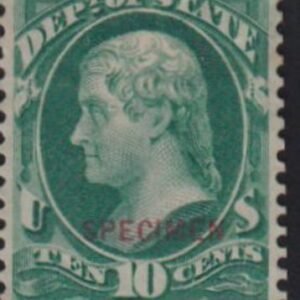 US Officials #O62s Mint  VF - XF Specimen Overprint No gum as issued Cat Value: $725 as 85