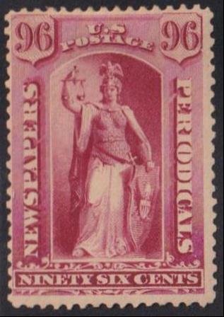 INV-32931itExt_c6ed0840-5cc8-4f10-bc8f-3b1b2fbe4c0a US Newspaper Stamps #PR89 Mint Hinged F Fresh OG Deep Rich Color Cat Value: $750