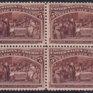 US Early Commemoratives #234 Mint NH  VF Fresh NH Block, somewhat weak horizontal perfs Cat Value: $650