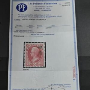 US Officials #O11 Used  F - VF 3 Large Margins PF Cert Light cancel Cat Value: $260
