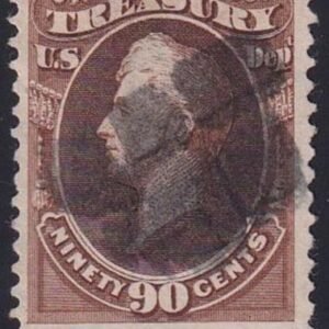 US Officials #O113 Used  F + Clearly soft wove paper Cat Value: $750